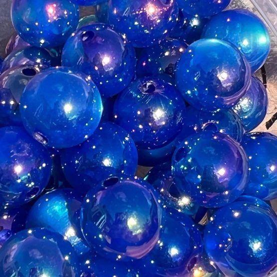 (BP83) 5 x Blue cats eye Beads