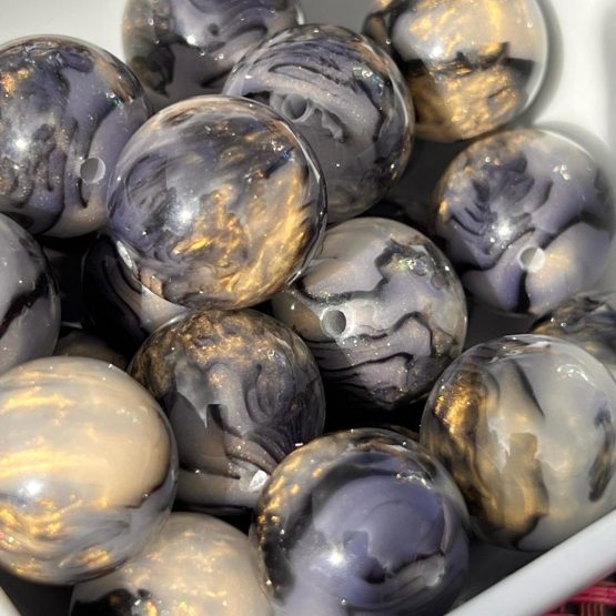 (BP93) 1 x 20mm marbled shimmer Bead