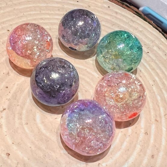 (BP16) 5 x Crackle beads