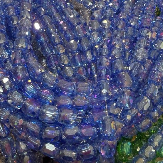 Barrel Beads electric blue