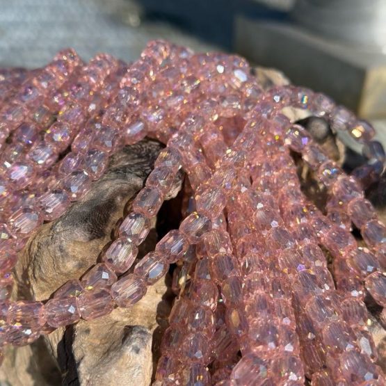 Barrel Beads pink
