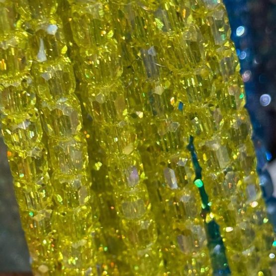 Barrel Beads Yellow lime