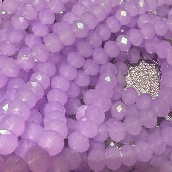 Glass faceted beads JELLY LILAC