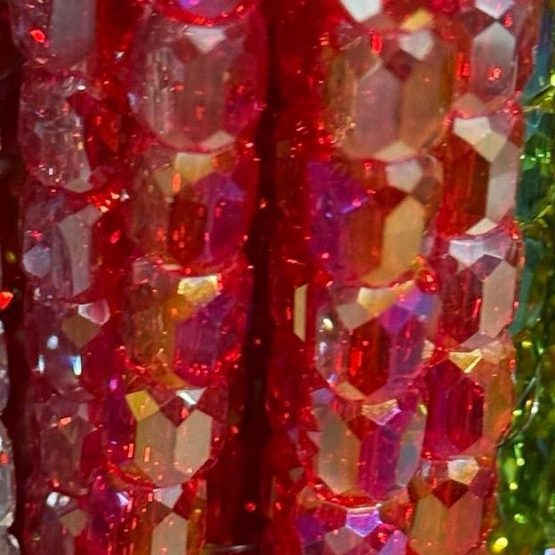 Barrel Beads red