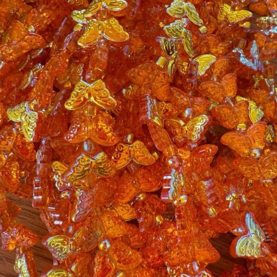Glass Butterfly orange