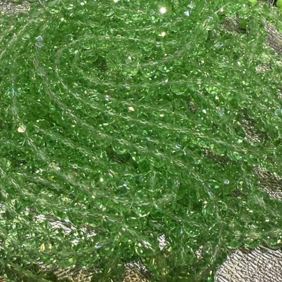 Glass faceted beads Forest Green