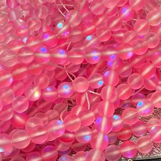 Aurora beads Neon Pink