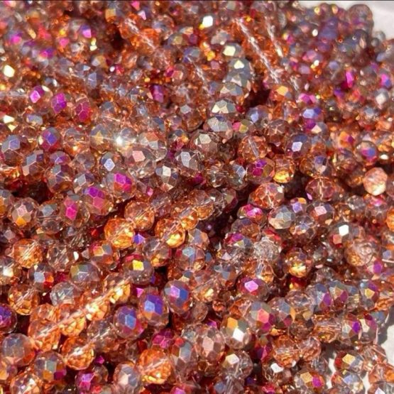Glass faceted beads TRUFFLE