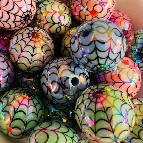 (BP FB ) 5 x 16mm coloured web beads