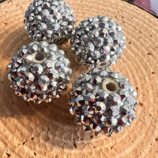 (BP22 09) 1 x 20mm silver bead