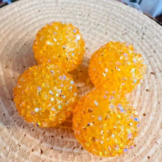 (BP22 10) 1 x 20mm Gold Sugar bead