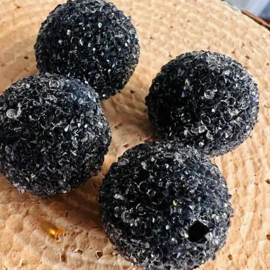 (BP22 16) 1 x 20mm black sugar bead