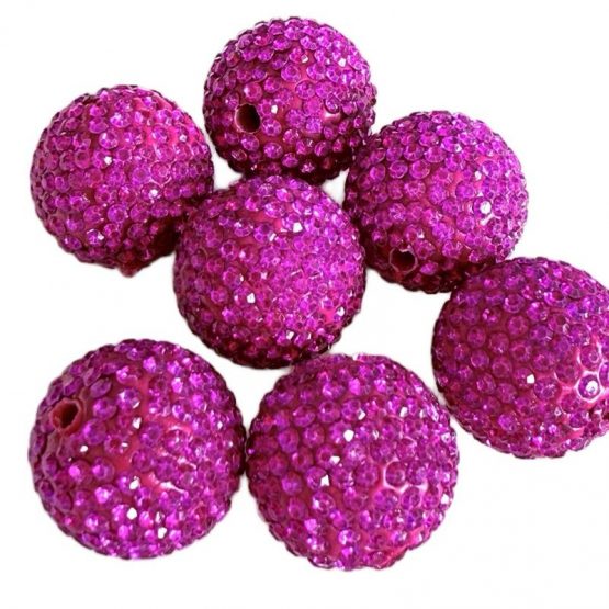(BP22 63) 1 x 20mm PINK magenta bead