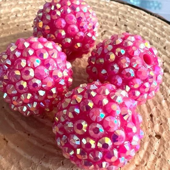 (BP22 36) 1 x 20mm Pink ab bead