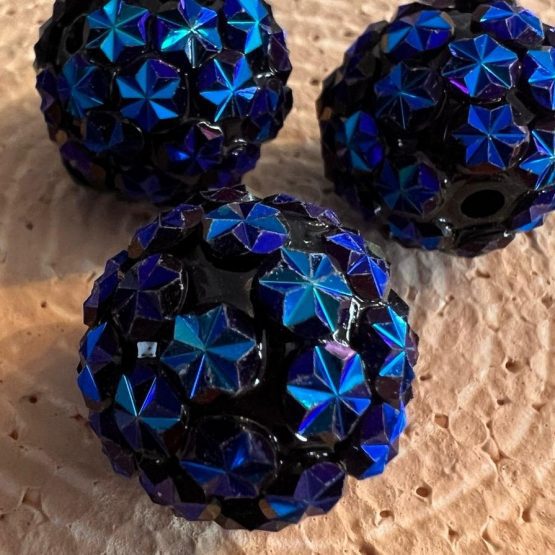 (BP22 50) 1 x 20mm Blue star bead