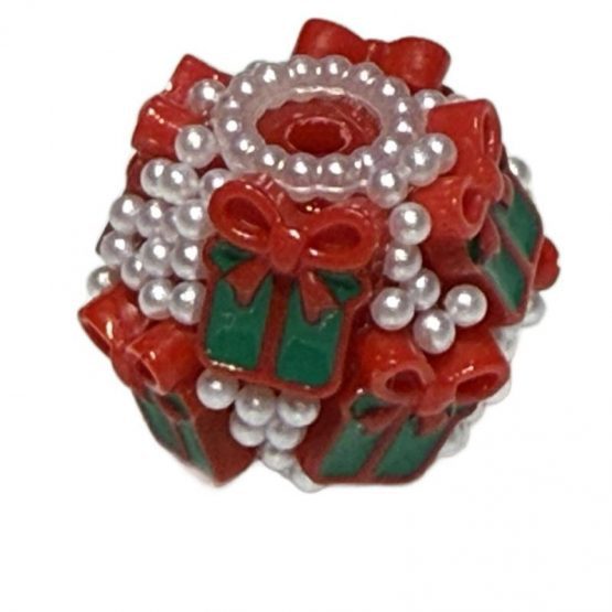 1 x 18mm christmas gift bead