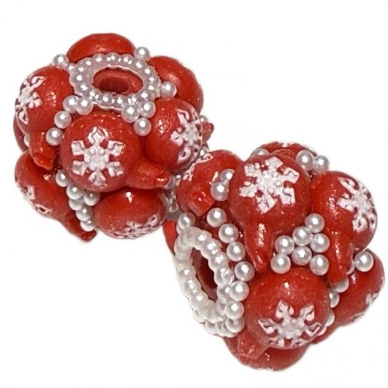1 x 18mm snowflake bead