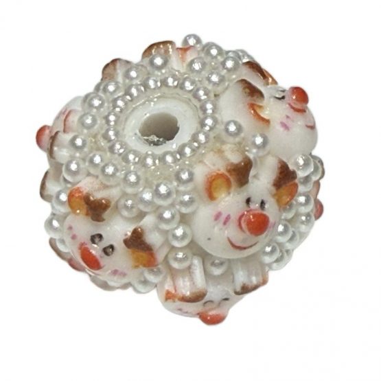 1 x 18mm christmas reindeer bead