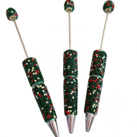 Diamante beadable pen emerald