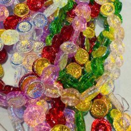 Electroplated flower beads