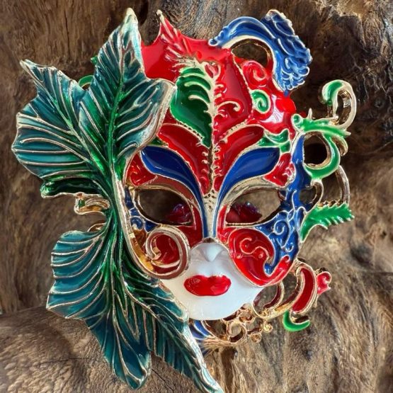 (BP FB) 1 x maskerade Bead Red