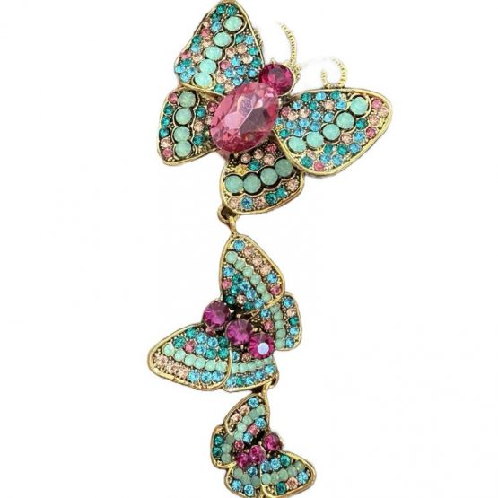 (BP FB) 1 x tiered butterfly Bead Pink
