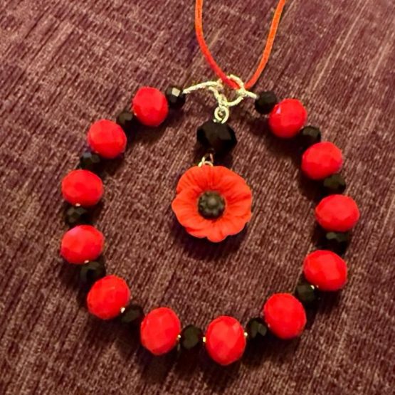 Sun catcher mini bead kit Poppy