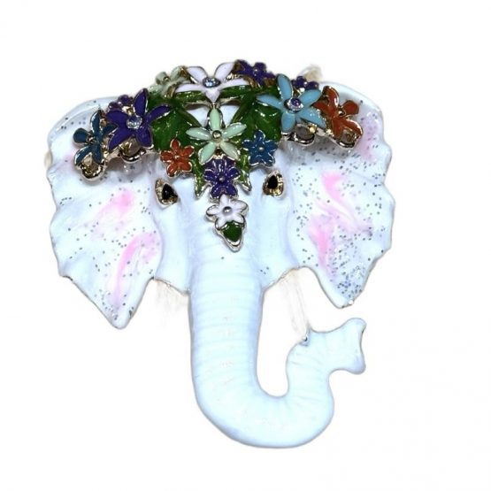1 x elephant white focal bead