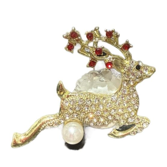 1 x reindeer diamante focal bead