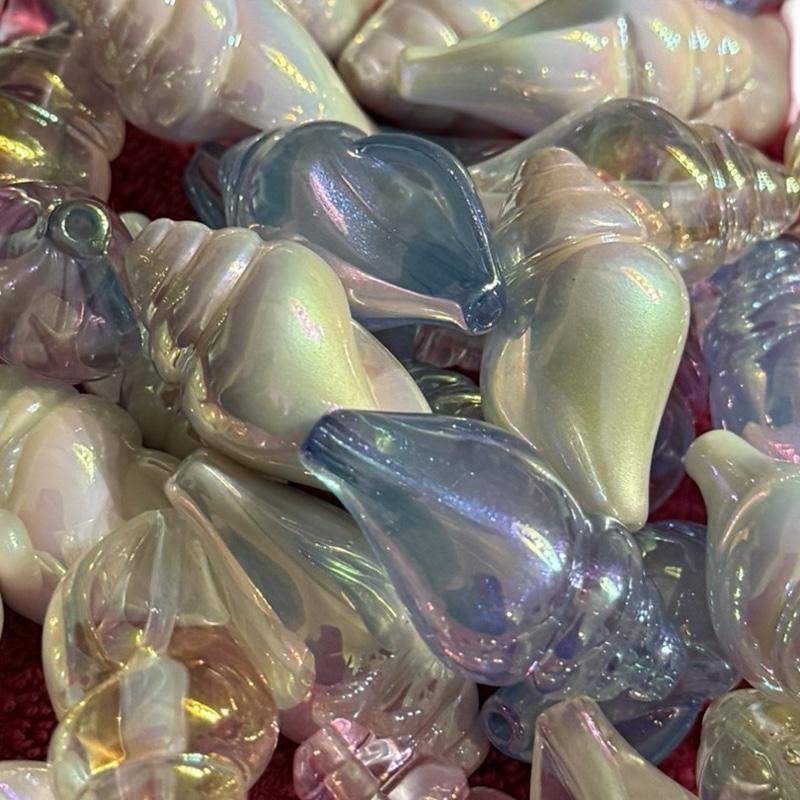 blue white clear shell