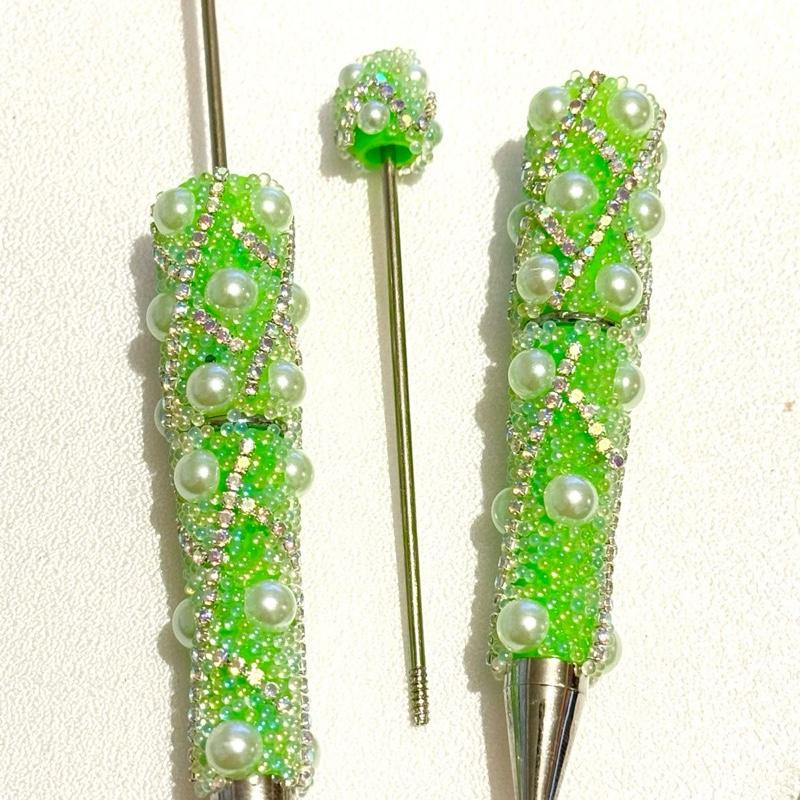 diamante pearl neon green