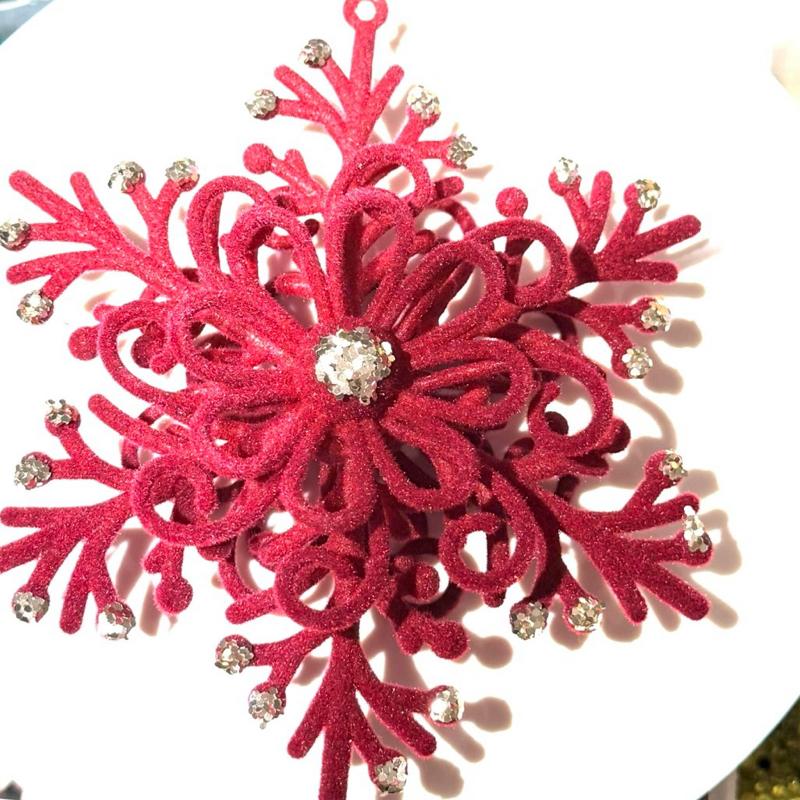 snowflake red snowflake red